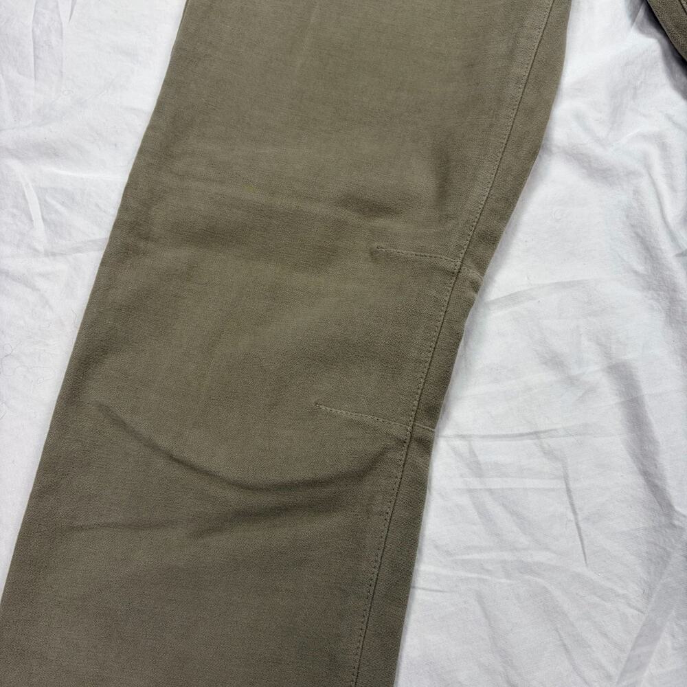 Helmut Lang womens tan velour skinny pants, knee detail. Size 28. quiet luxury - Picture 2 of 6